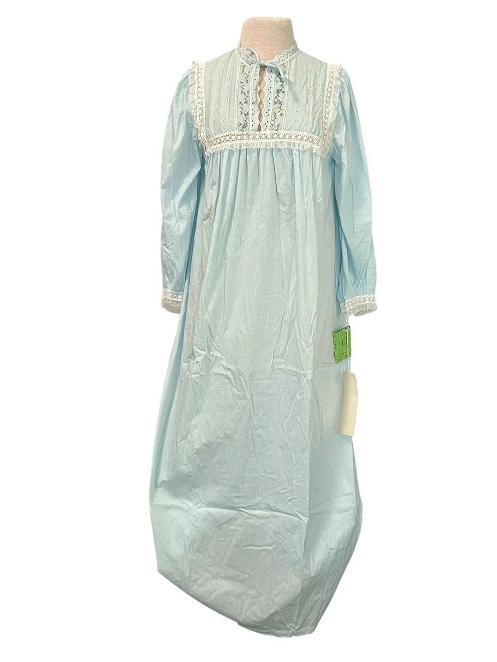 Vintage NWT (1970-1980) Barbizon cotton Light Blue Nightgown